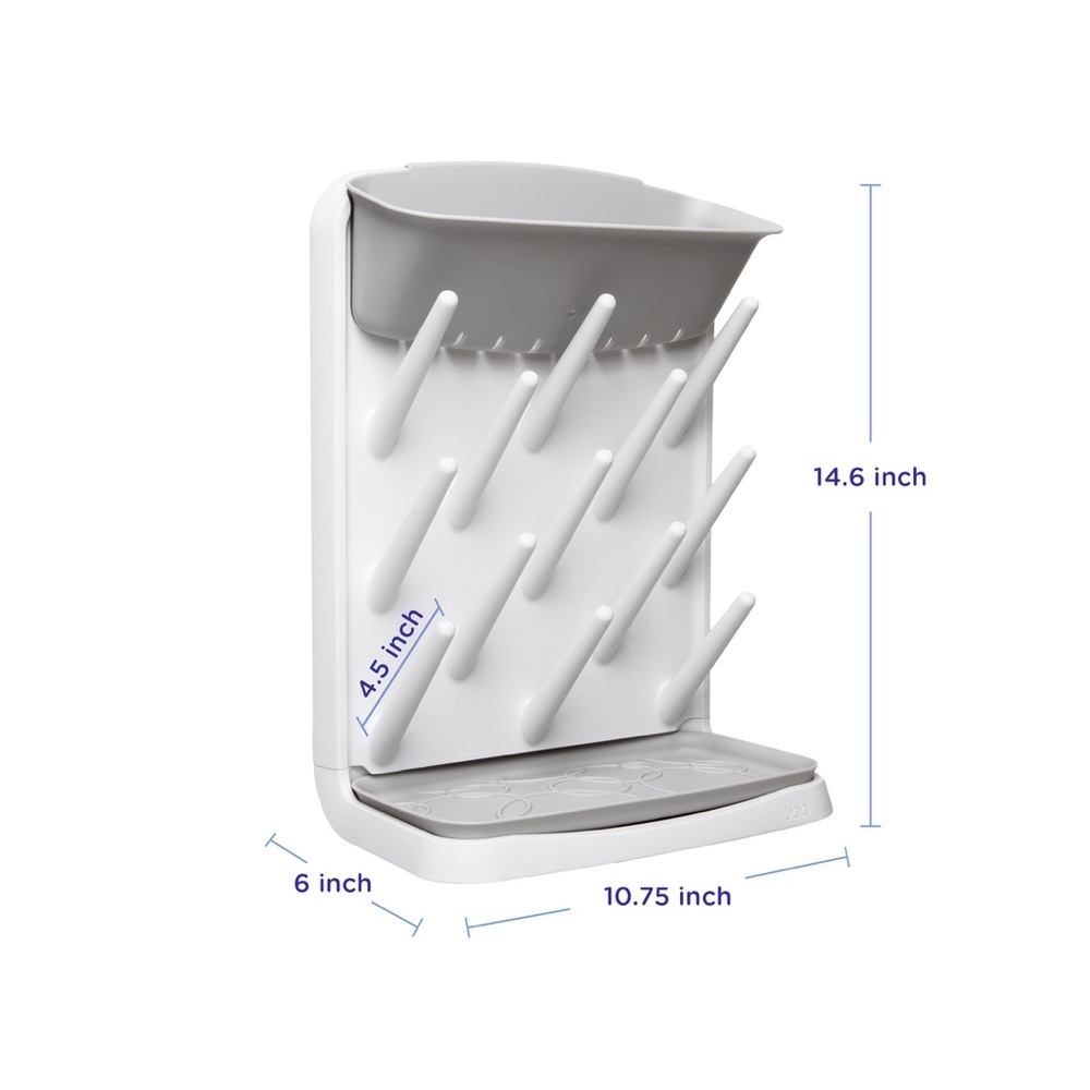 Uni White and Gray Bottle Drying Rack